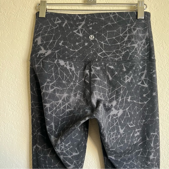 LULULEMON Top Speed Crop Full-On Luxtreme Star Crushed Coal Black Women Size 6 - Picture 8 of 9